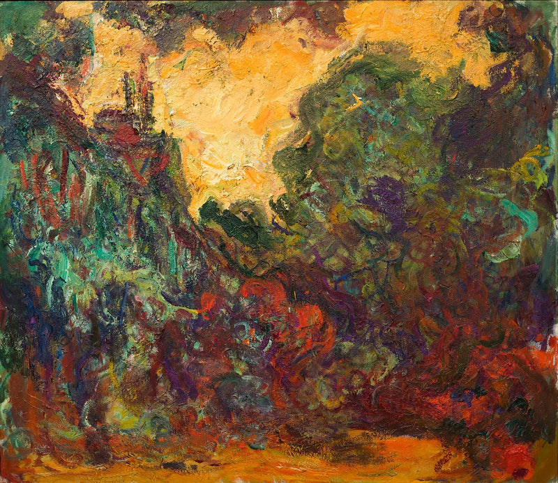 Huset sett från rosträdgården - Claude Monet