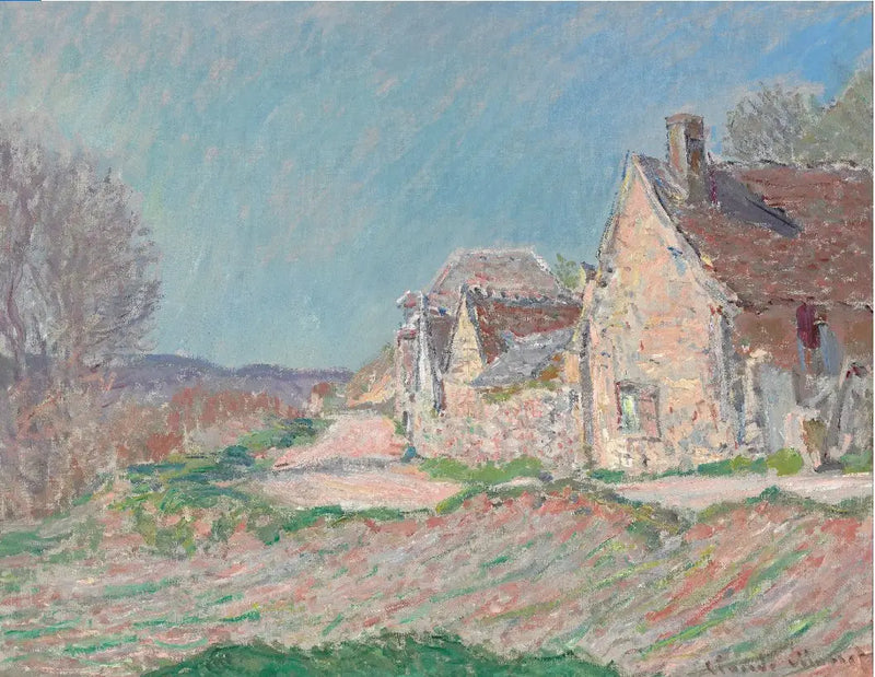 Hus vid vägen - Claude Monet