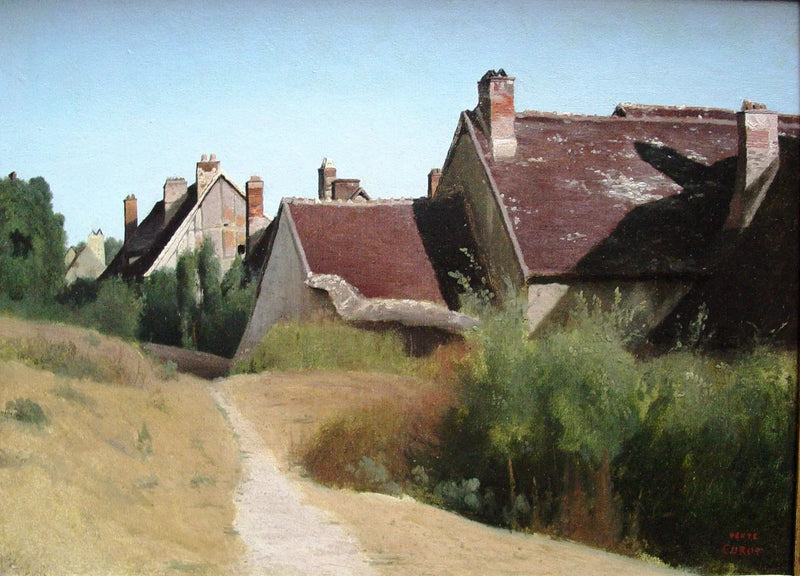hus i närheten av Orléans - Jean-Baptiste Camille Corot