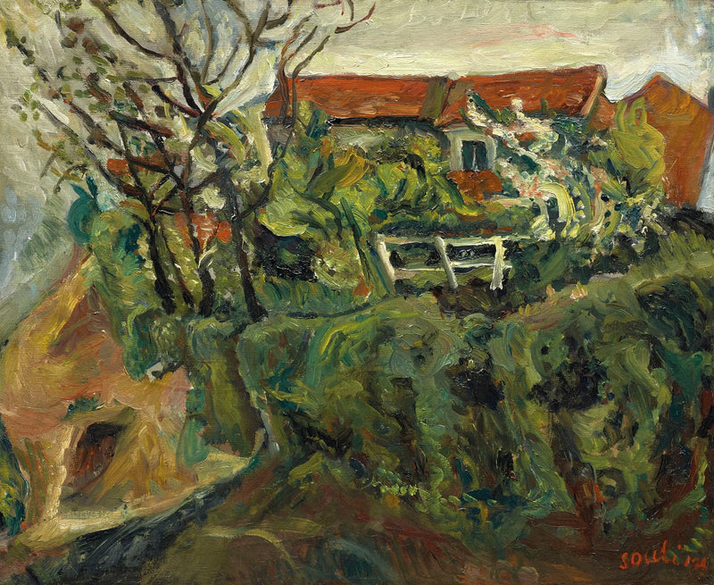 Hus i ett landskap - Chaim Soutine