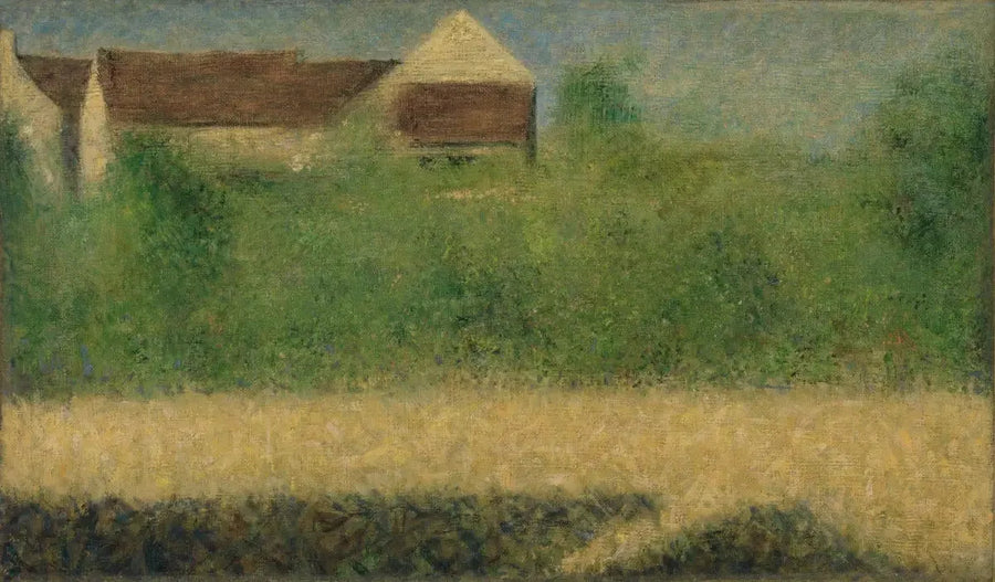 Hus och trädgård - Georges Seurat