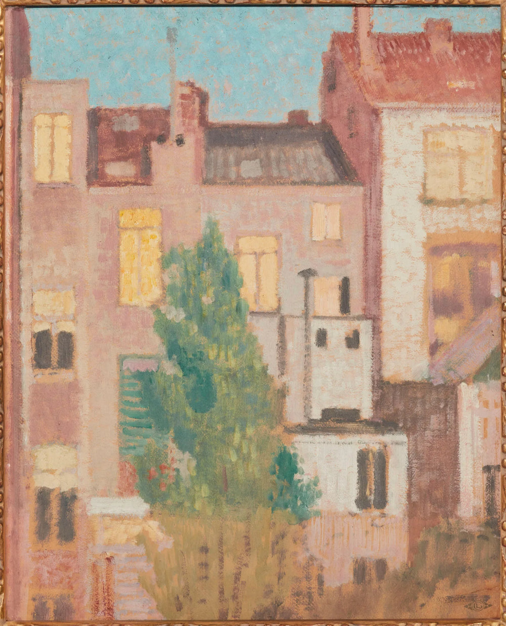 Maisons (Maisons) - Georges Lemmen image 1 reproduction de peinture à l’huile