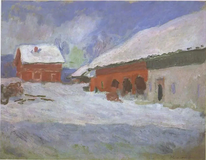 Röda husen i Björnegaard W1393 - Claude Monet