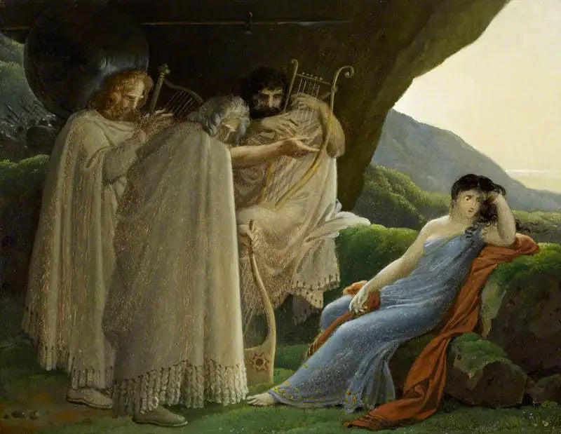 Malvina gråter över sin fästmö Oscar - Anne-Louis Girodet