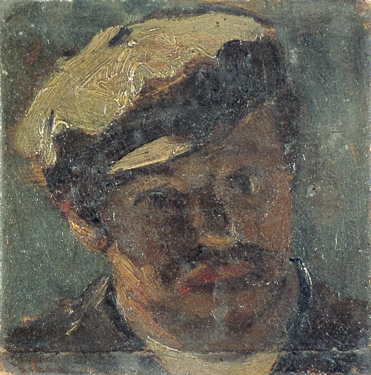 Man met snor en pet - Theo van Doesburg