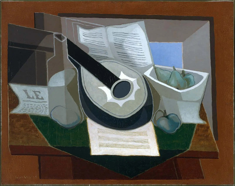 Mandolin och fruktfat - Juan Gris