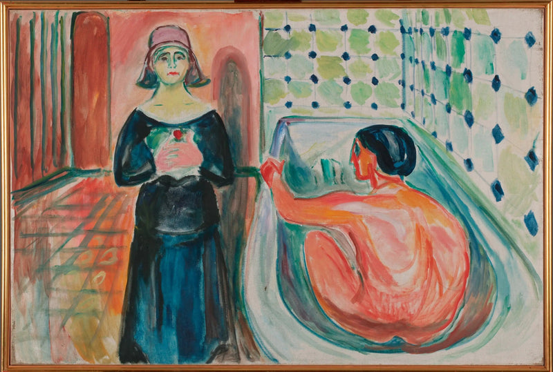 Marat i badet och Charlotte Corday - Edvard Munch