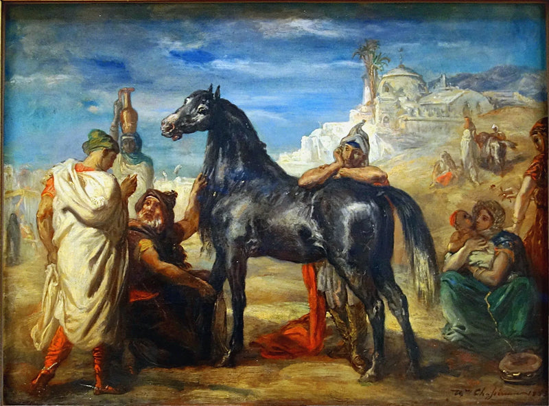Arabiskt handlare som visar en hingst - Théodore Chassériau