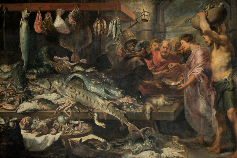 Marché aux poissons (Argent de tribut ?) - Frans Snyders