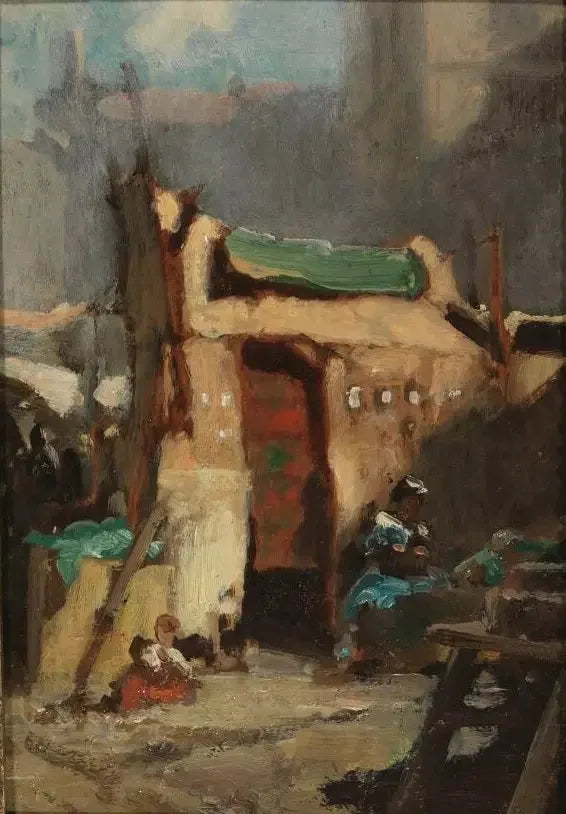 Munichs loppmarknad - Carl Spitzweg