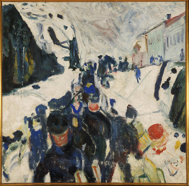 Gå i snön - Edvard Munch