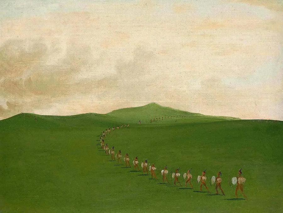 Infanteristernas marsch i Upper Missouri - George Catlin