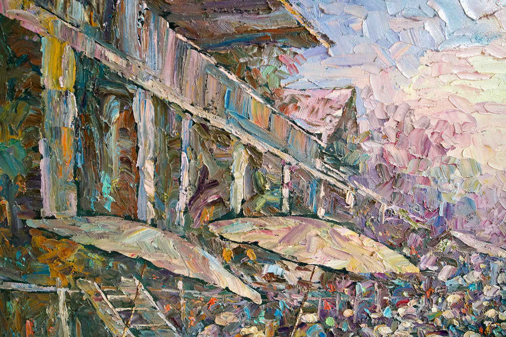 Marché flottant | 145 x 105 cm Reproductions de tableaux à la peinture à l’huile