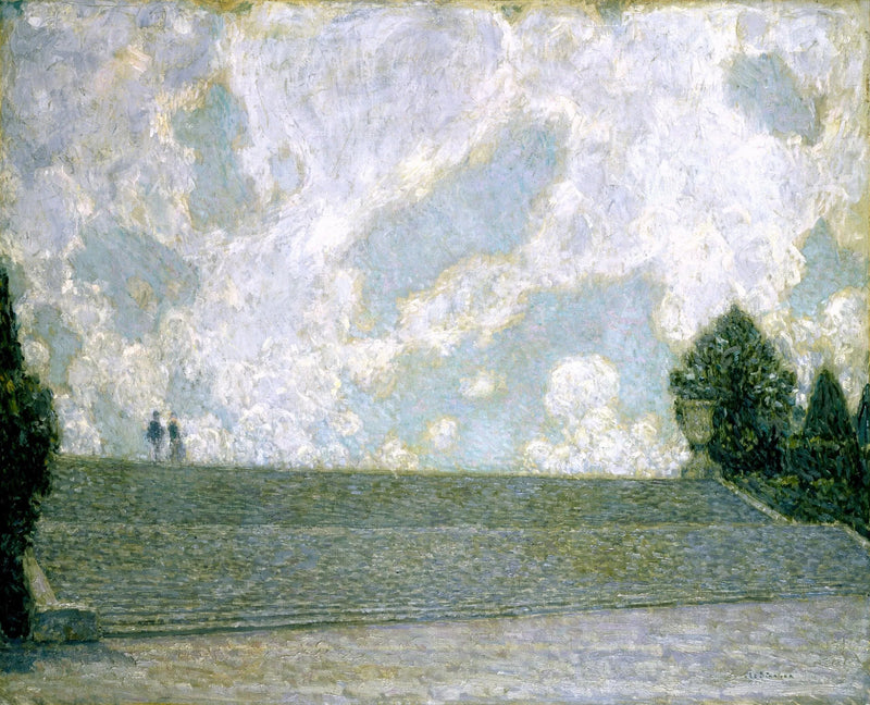 Versailles slottets trappor (Les Marches du Palais Versailles) - Henri Le Sidaner