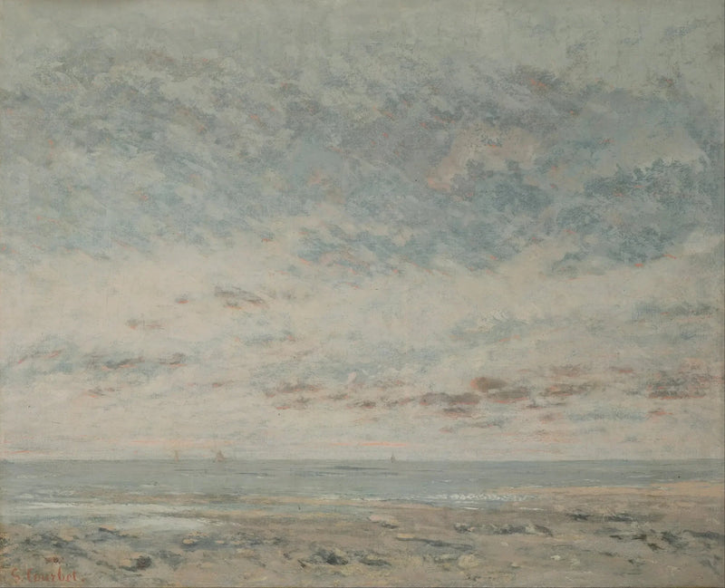 Nedgång vid Trouville - Gustave Courbet