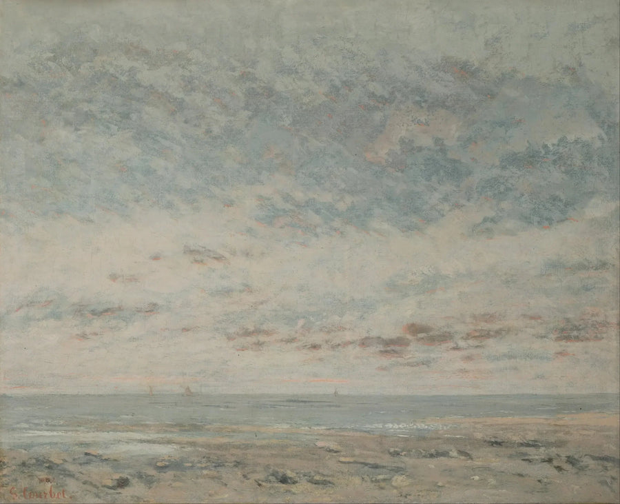 Nedgång vid Trouville - Gustave Courbet