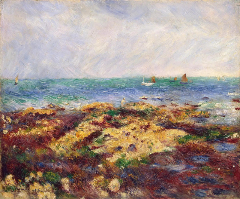 Lågvatten vid Yport - Pierre-Auguste Renoir