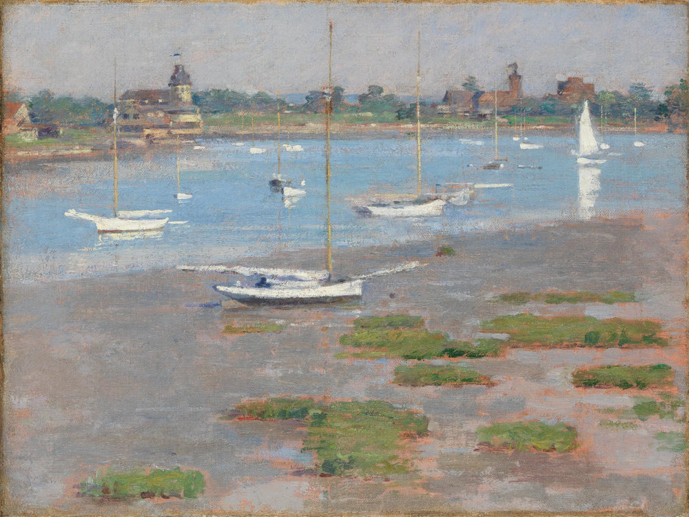 Marée basse, Club nautique de Riverside - Theodore Robinson image 1 reproduction artisanale de tableau