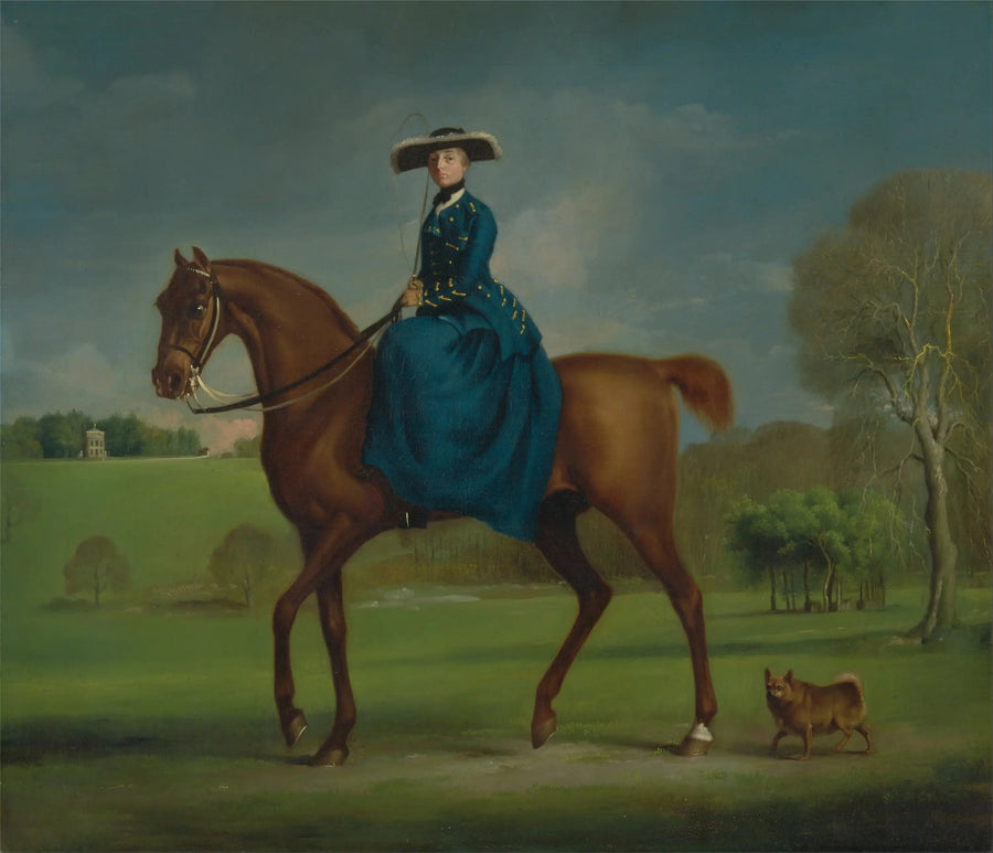 Margaret Newton (född Coningsby), grevinna av Coningsby i Charlton Hunt-kostym - George Stubbs