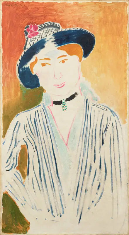 Marguerite i randig jacka - Henri Matisse