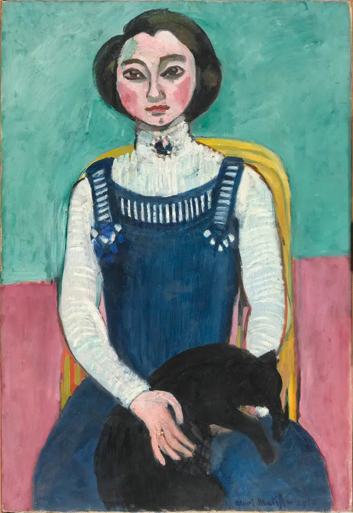 Marguerite med svart katt - Henri Matisse