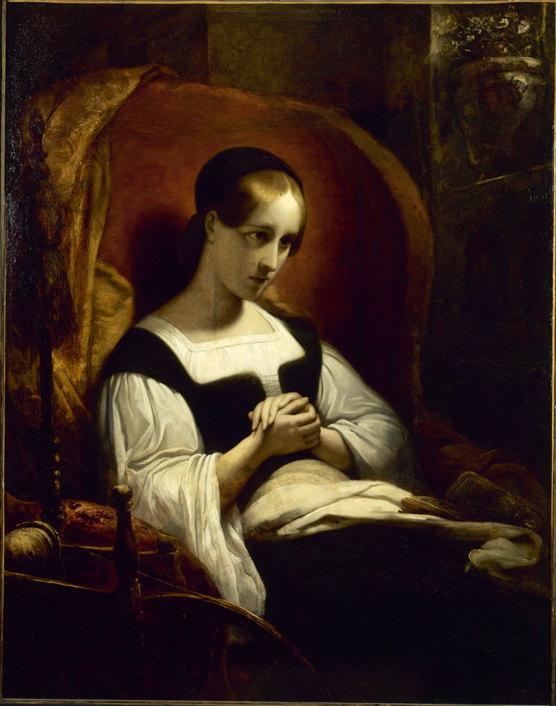 Marguerite vid spinnrocken - Ary Scheffer