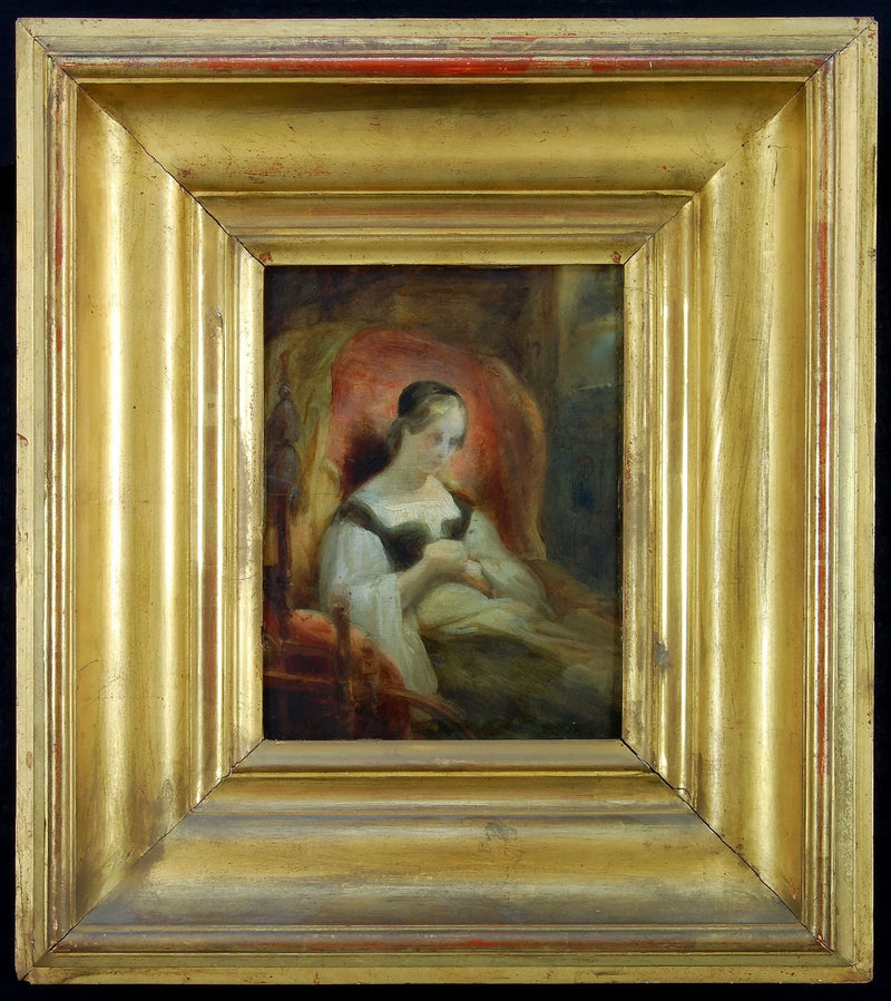 Marguerite vid spinnrocken (Goethe, Faust 1, 15) - Ary Scheffer