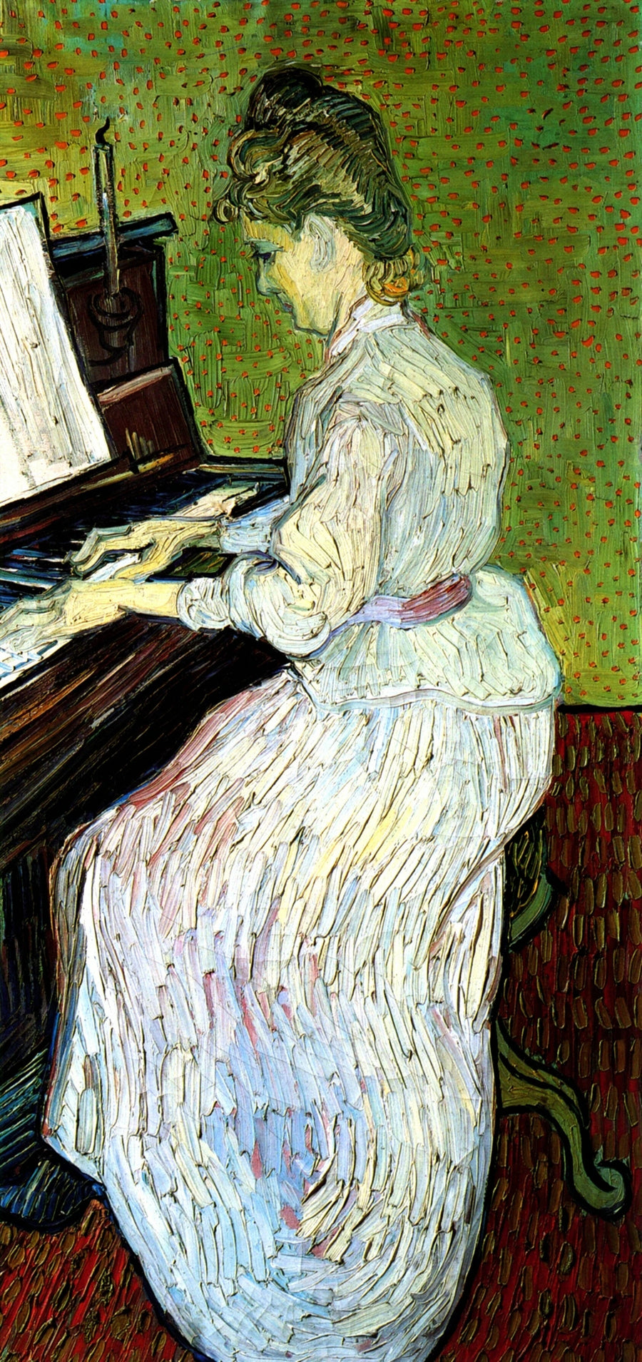 Mademoiselle Gachet vid pianot - Vincent van Gogh