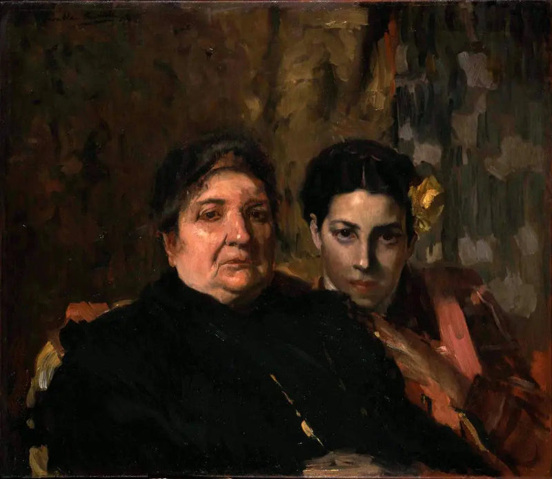 María och hennes mormor - Joaquín Sorolla