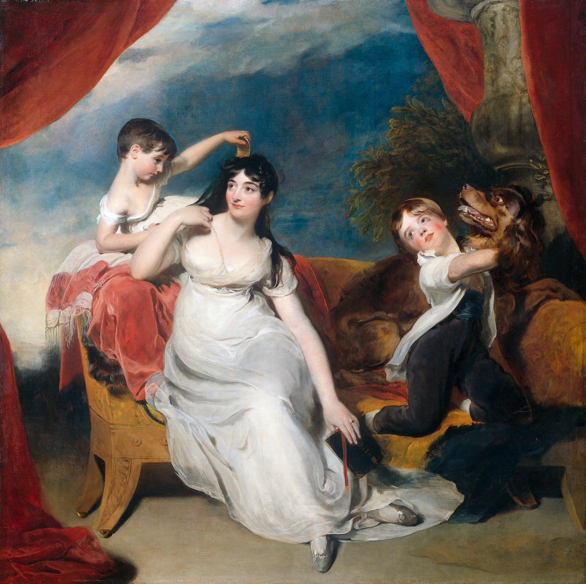 Maria Mathilda Bingham avec deux de ses enfants - Thomas Lawrence