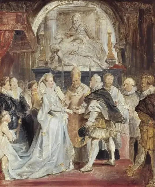 Henrik IV:s och Marie de Médicis äktenskap - Peter Paul Rubens