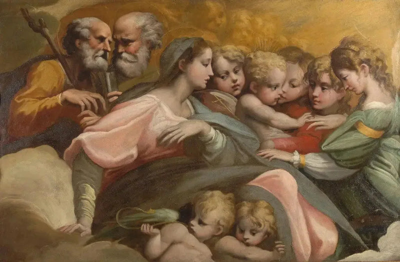 Mystisk äktenskap av Sankta Katarina - Parmigianino