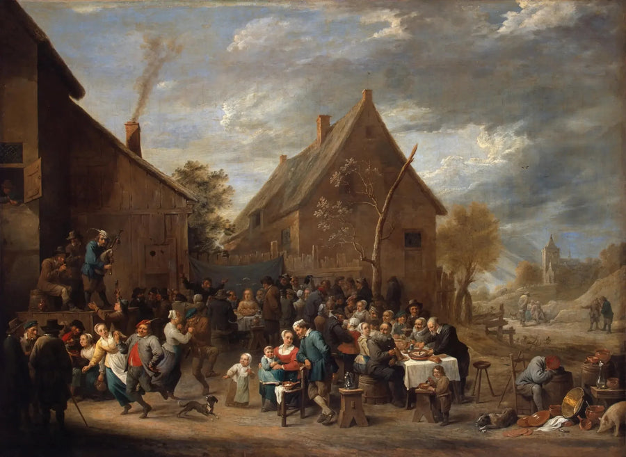 Bondbröllop - David Teniers den yngre