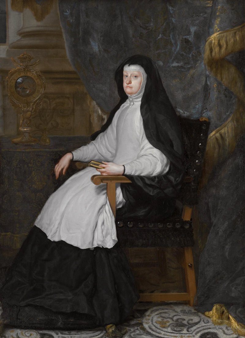 Mariana d'Autriche, hustru till kung Philip IV av Spanien, som änka - Claudio Coello