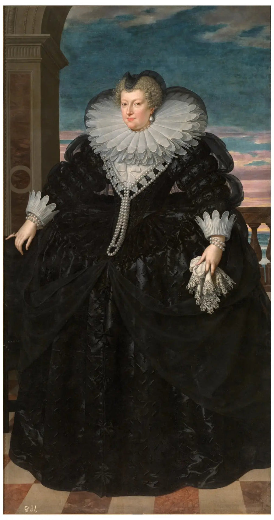 Marie de Médicis som änka - Frans Pourbus den yngre