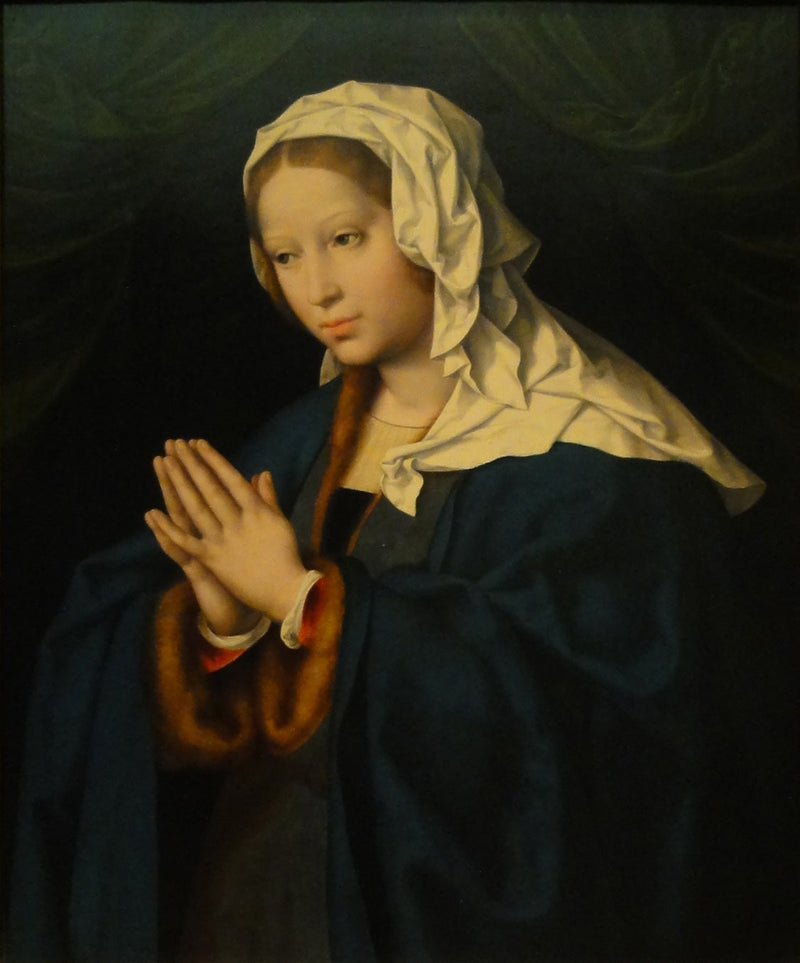 Marie i bön - Joos van Cleve