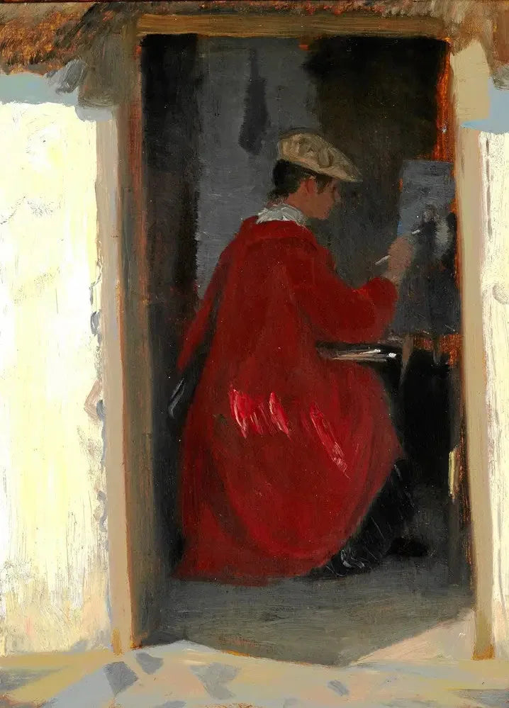 Marie Krøyer målar i Ravello - Peder Severin Krøyer