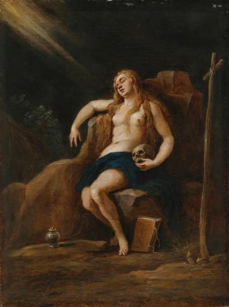 Maria Magdalena i öknen (efter Palma il Giovane) - David Teniers den yngre