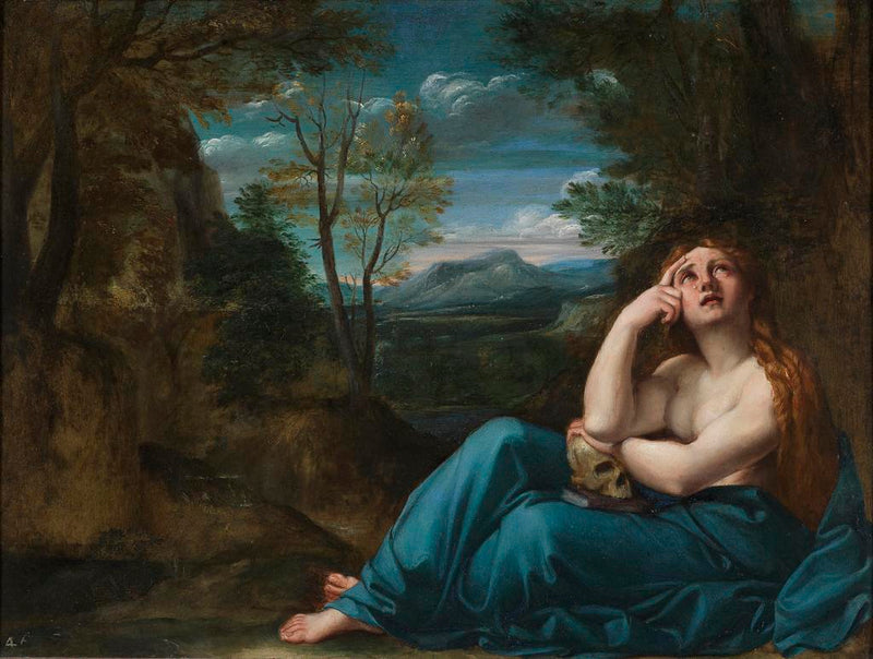 Marie-Madeleine i ett landskap - Annibale Carracci