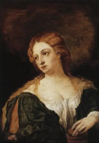 Marie-Madeleine i grön klänning - David Teniers den yngre