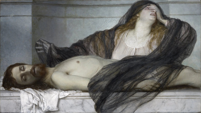 Maria Magdalena gråtande över den döde Kristus - Arnold Böcklin