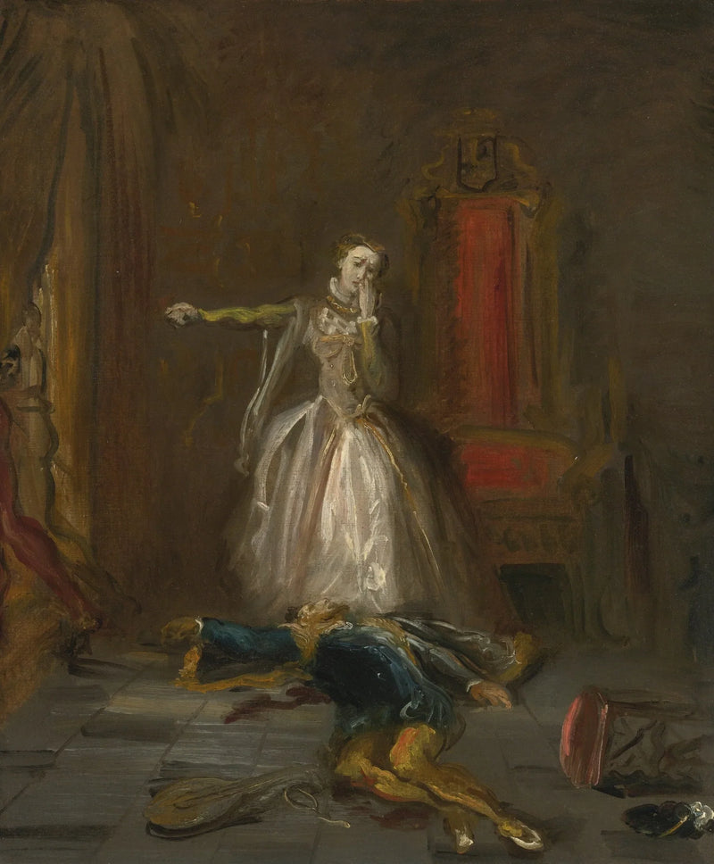 Marie Stuart svär för att hämnas - Théodore Chassériau