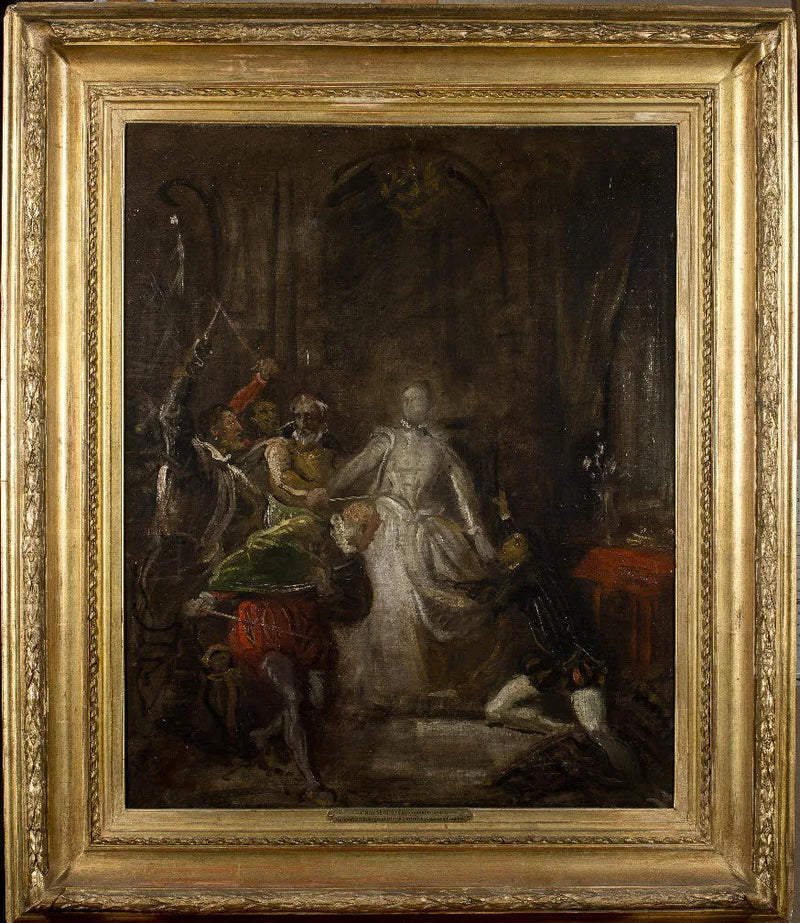 Marie Stuart som skyddar Riccio - Théodore Chassériau