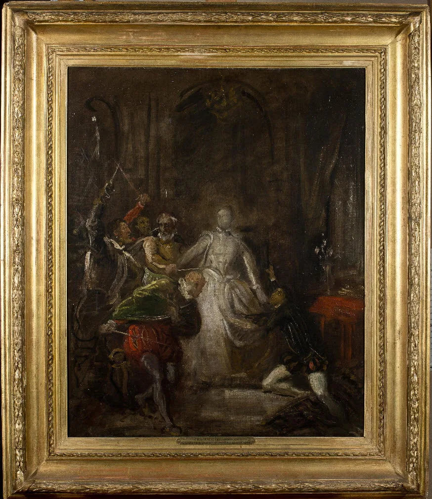 Marie Stuart som skyddar Riccio - Théodore Chassériau