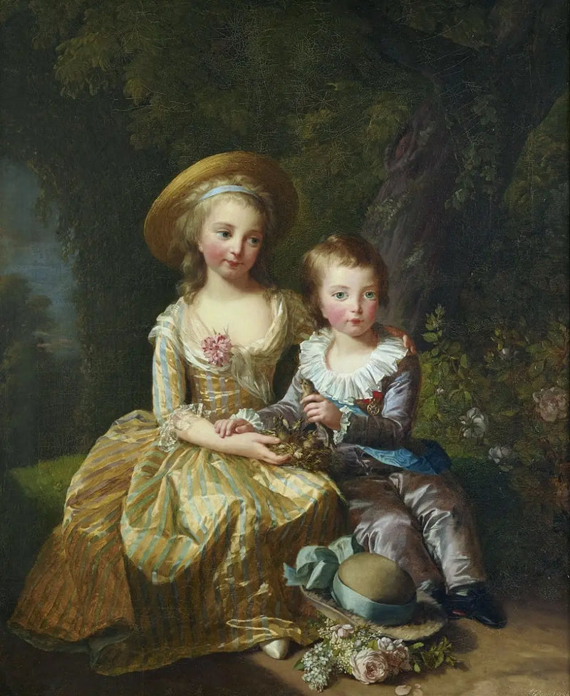 Marie-Thérèse och hennes bror, tronföljaren - Élisabeth Vigée Le Brun