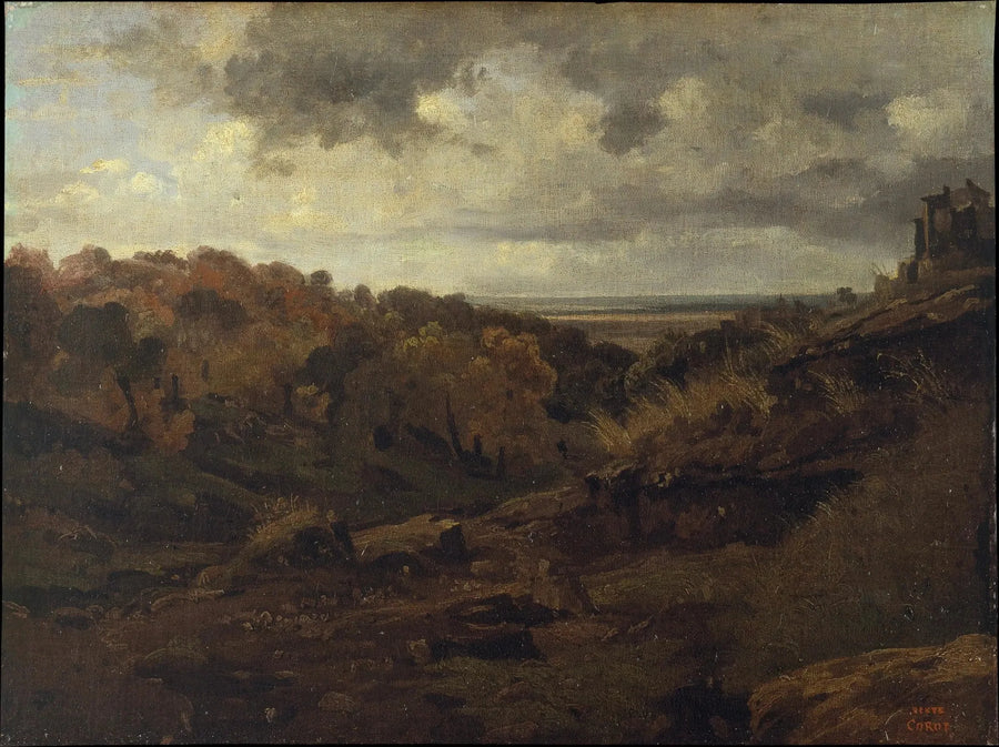Marin. Stort skogigt dalområde - Jean-Baptiste Camille Corot