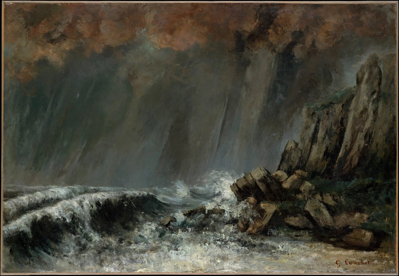 Marin: Den marina tromben - Gustave Courbet