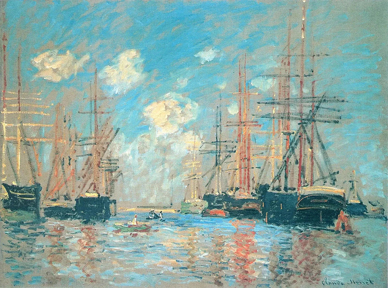 Marine, hamnen i Amsterdam W298 - Claude Monet