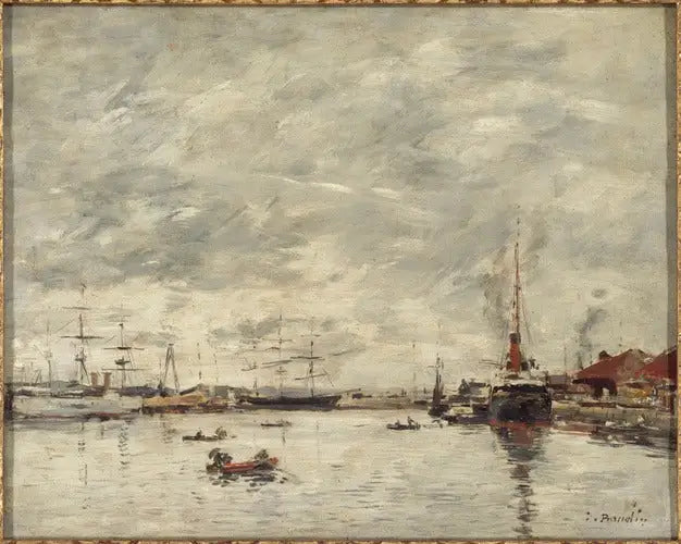 Hav i grått väder - Eugène Boudin