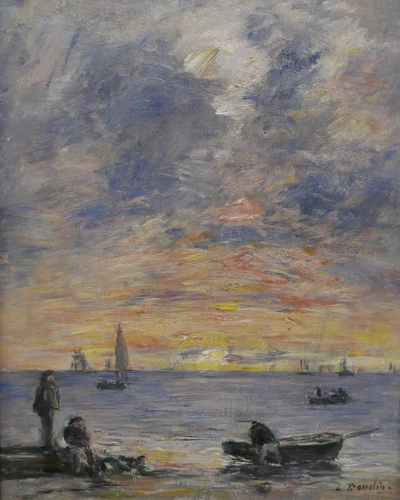 Hav, solnedgång - Eugène Boudin